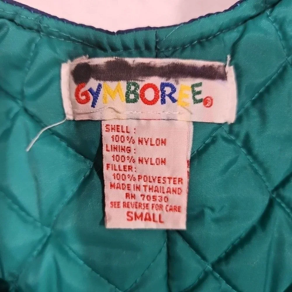 Gymboree Vintage Size Small Snow Pants Overall Small‎ Blue Red Green Color Block